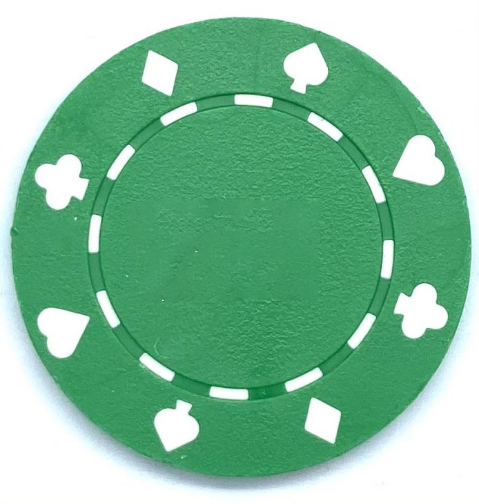 Poker Chips: Card Suits, 11.5 Gram / Heavy Weight, Green main image